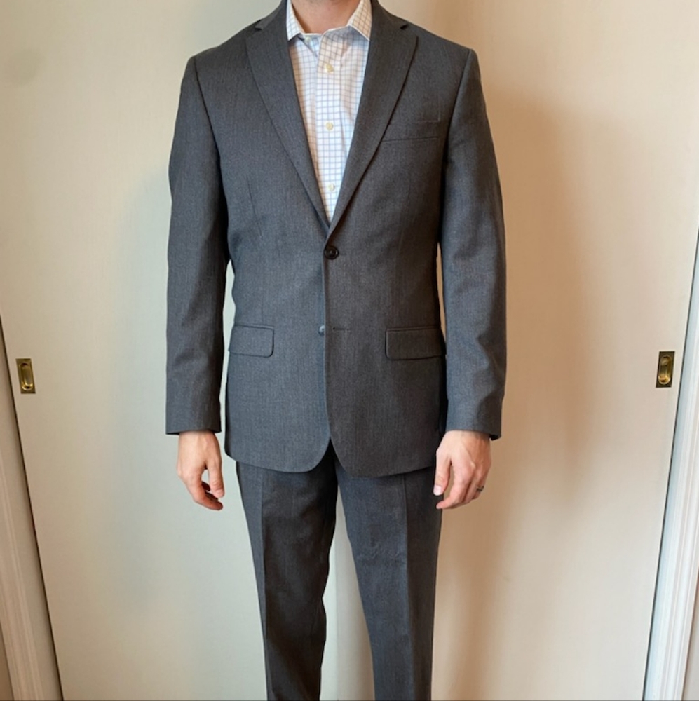 38R Grey wool/cashmere suit